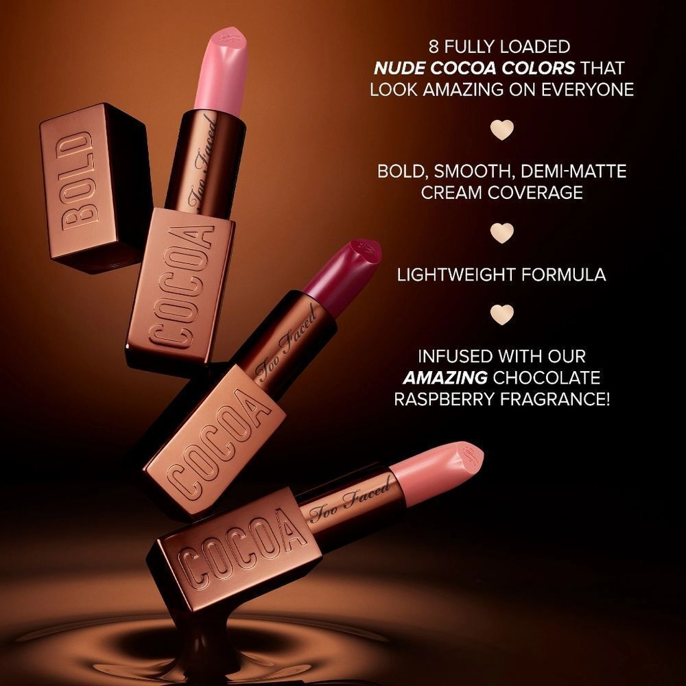 Too Faced Hot Chocolate Cocoa Bold Lipstick- (Mid-tone Nude) - Picture 9 of 15
